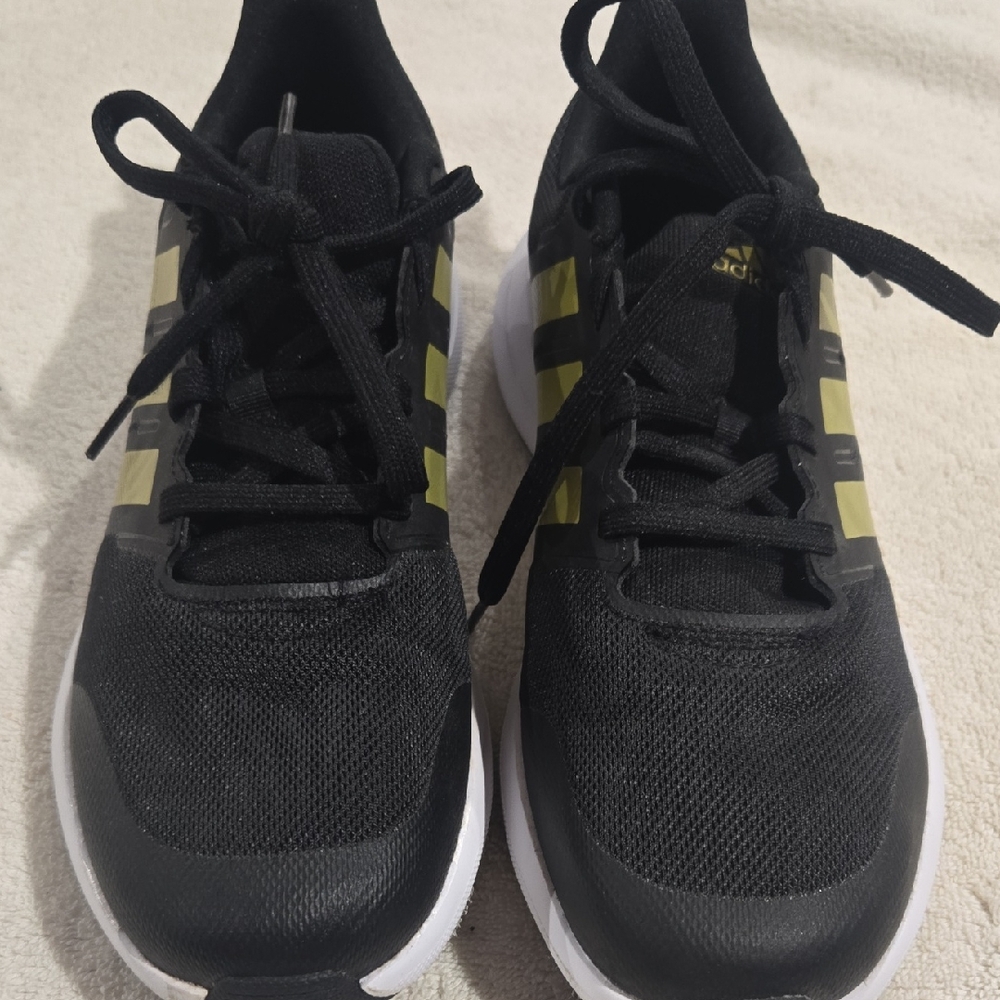 Adidas Black and Gold Athletic Shoes